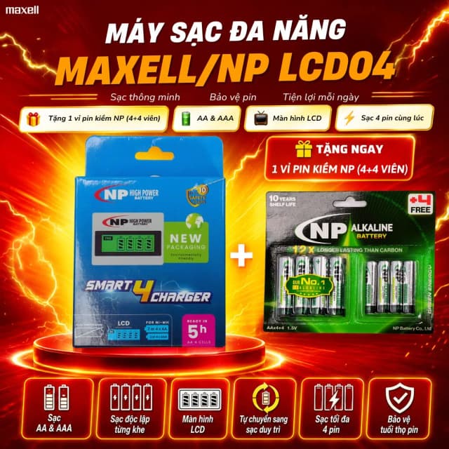 Máy sạc đa năng Maxell/NP LCD004