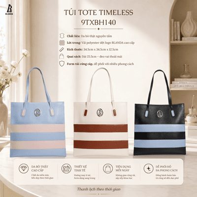 TÚI TOTE TIMELESS DA BÒ THẬT CAO CẤP BLANDA